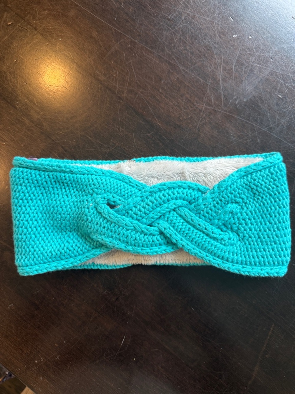 Ivivva Teal Knit Braided Headband/ear warmer.